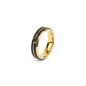 Preview: Gold-Titanring mit geschmiedetem Carbon-Finish - Rex Gold